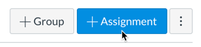 Assignments Page Add Assignment Button