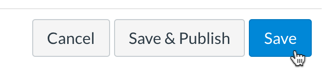 New Assignment Save Button