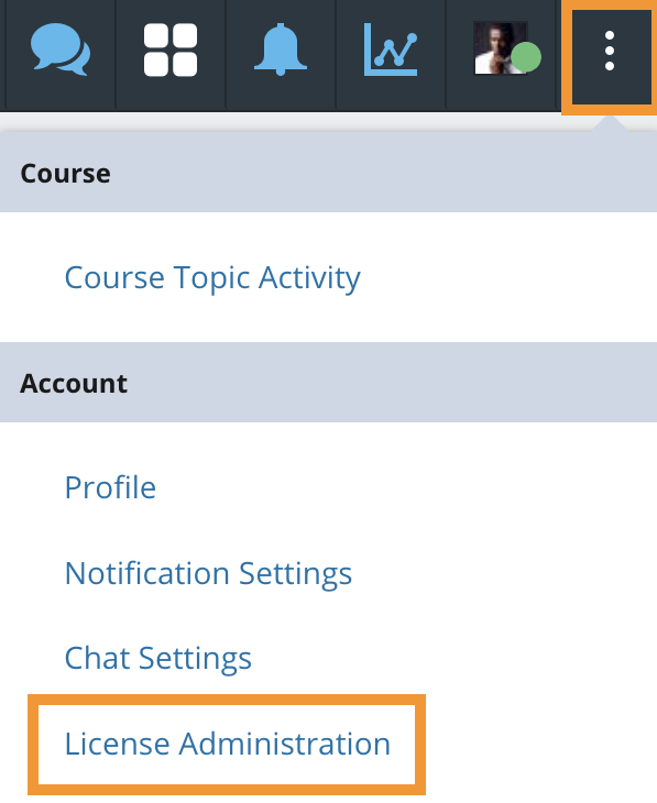 Harmonize Navigation menu with “License Administration” selected.