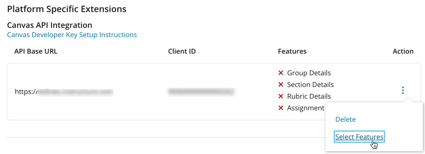Harmonize Canvas API Integration Details Action Menu