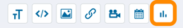 Polling Tool icon location within a post.