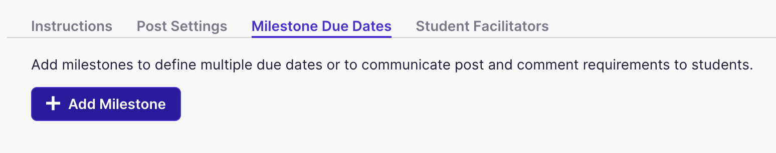 Discussion: Topic Settings with Milestones Not Setup