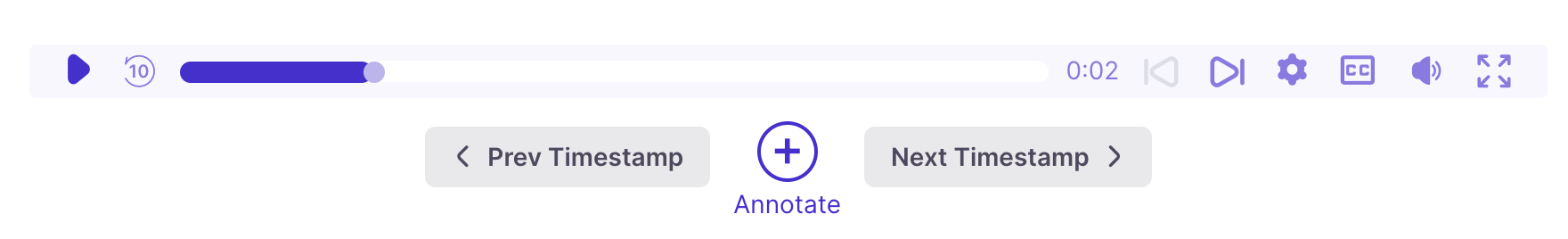 Video Annotations: Video Playback Controls