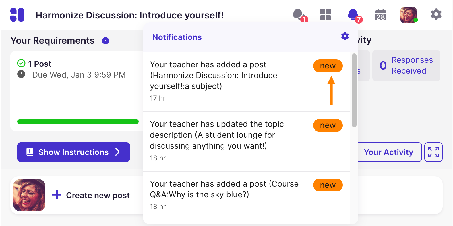 Discussion: Notification Drawer New Tag