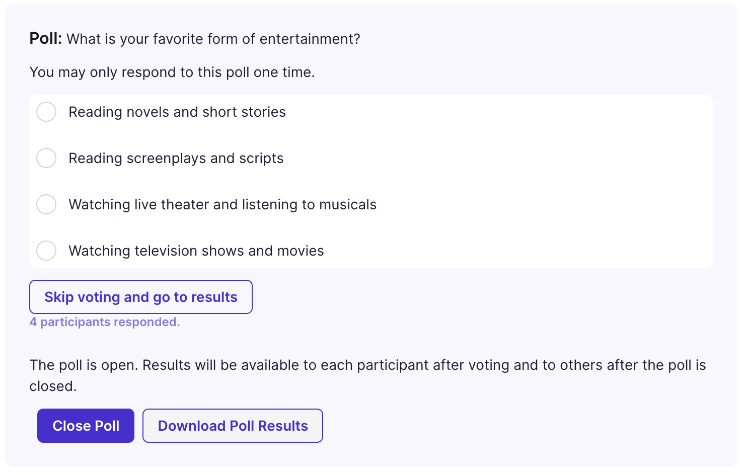 Polling: View Published Poll