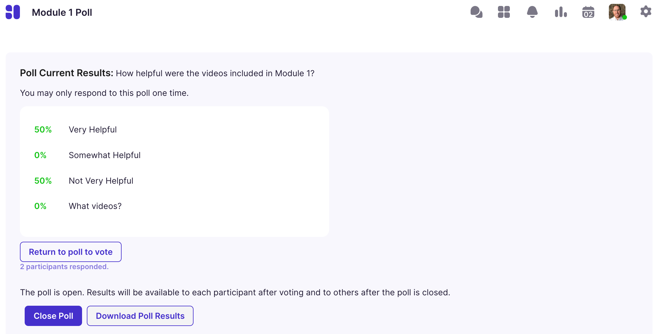Polling: Skip to Viewing Poll Results