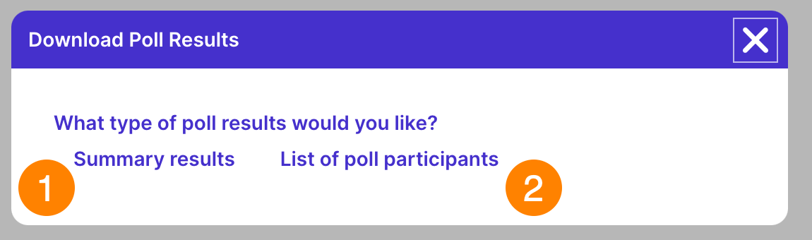 Polling: Download Poll Results Options