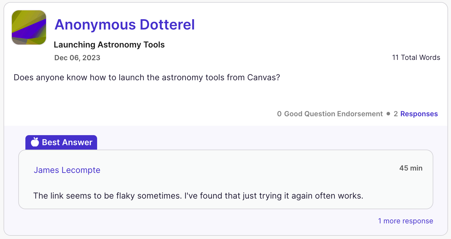 Question & Answer: Question View with Best Answer