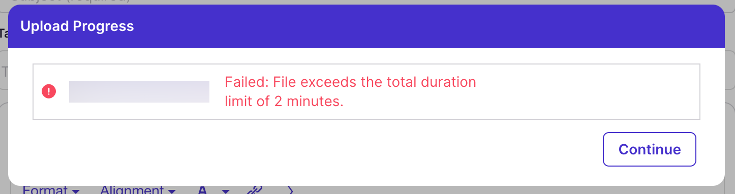 Discussion: Create Post Upload Video Duration Limit Exceeded