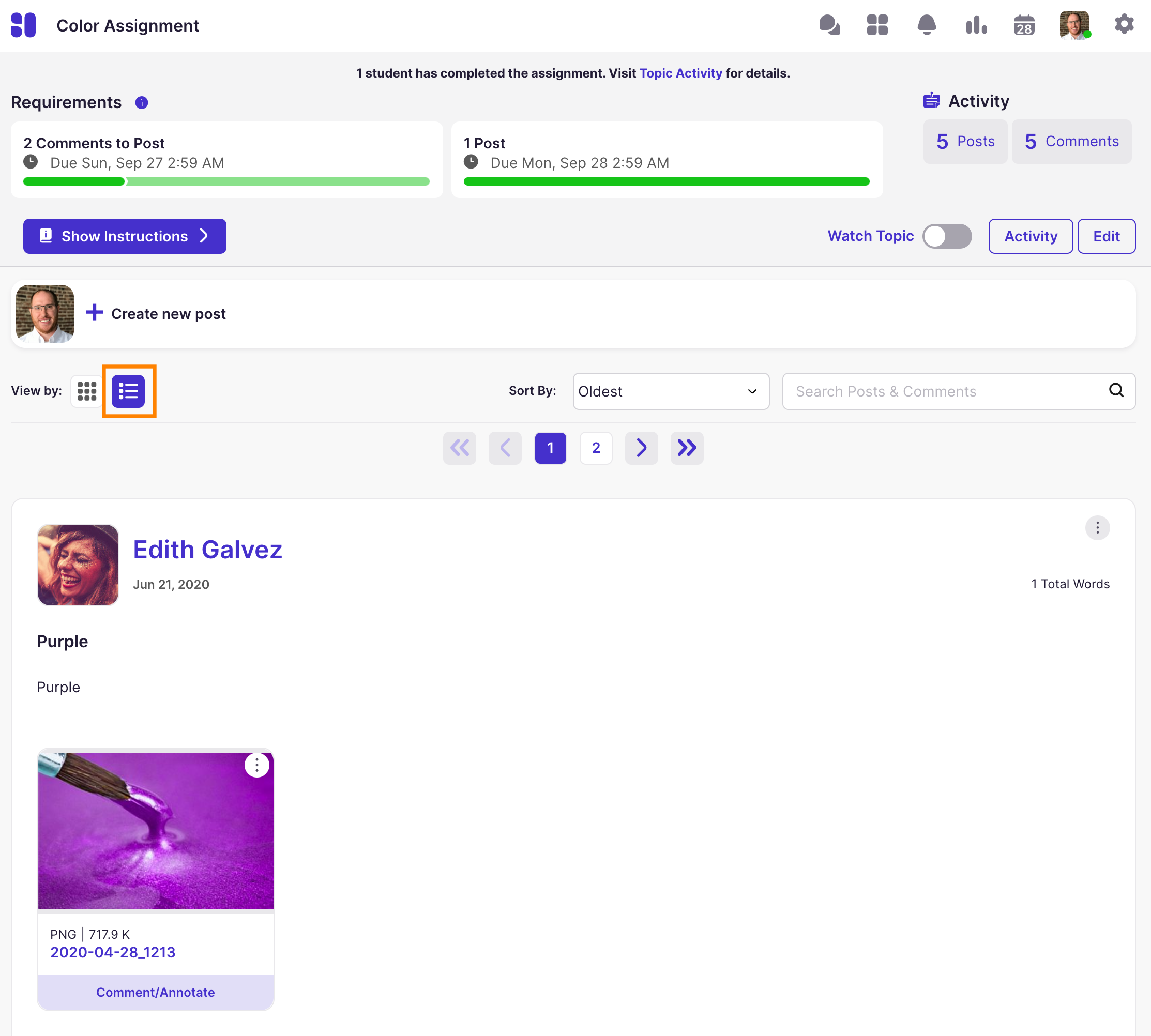 Discussion: All Posts List Mode Option