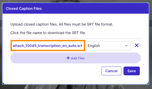 How to Edit Auto-Captioning SRT Files 3 - Click the title of the SRT file to download it.png