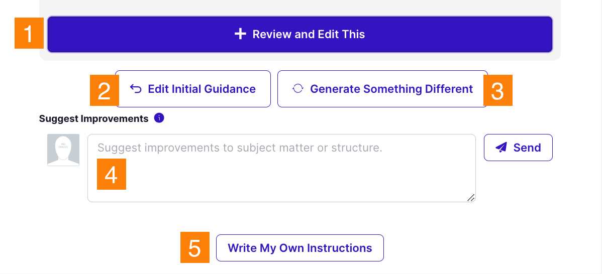 Rubric Generator: Review or Revise Screen