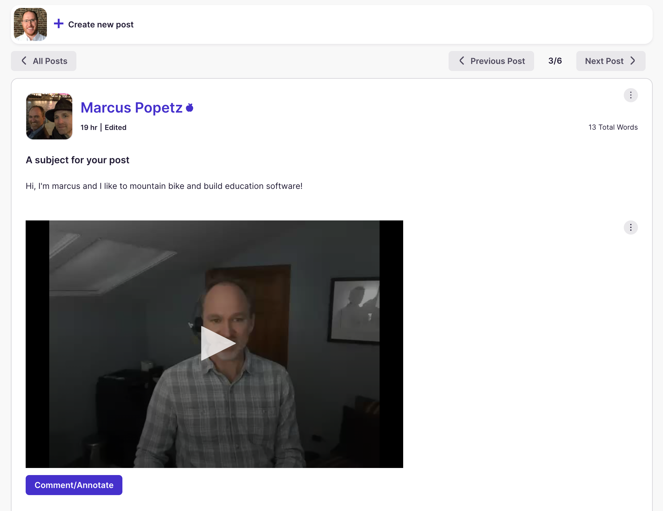 Discussion: Comment/Annotate Button on Video