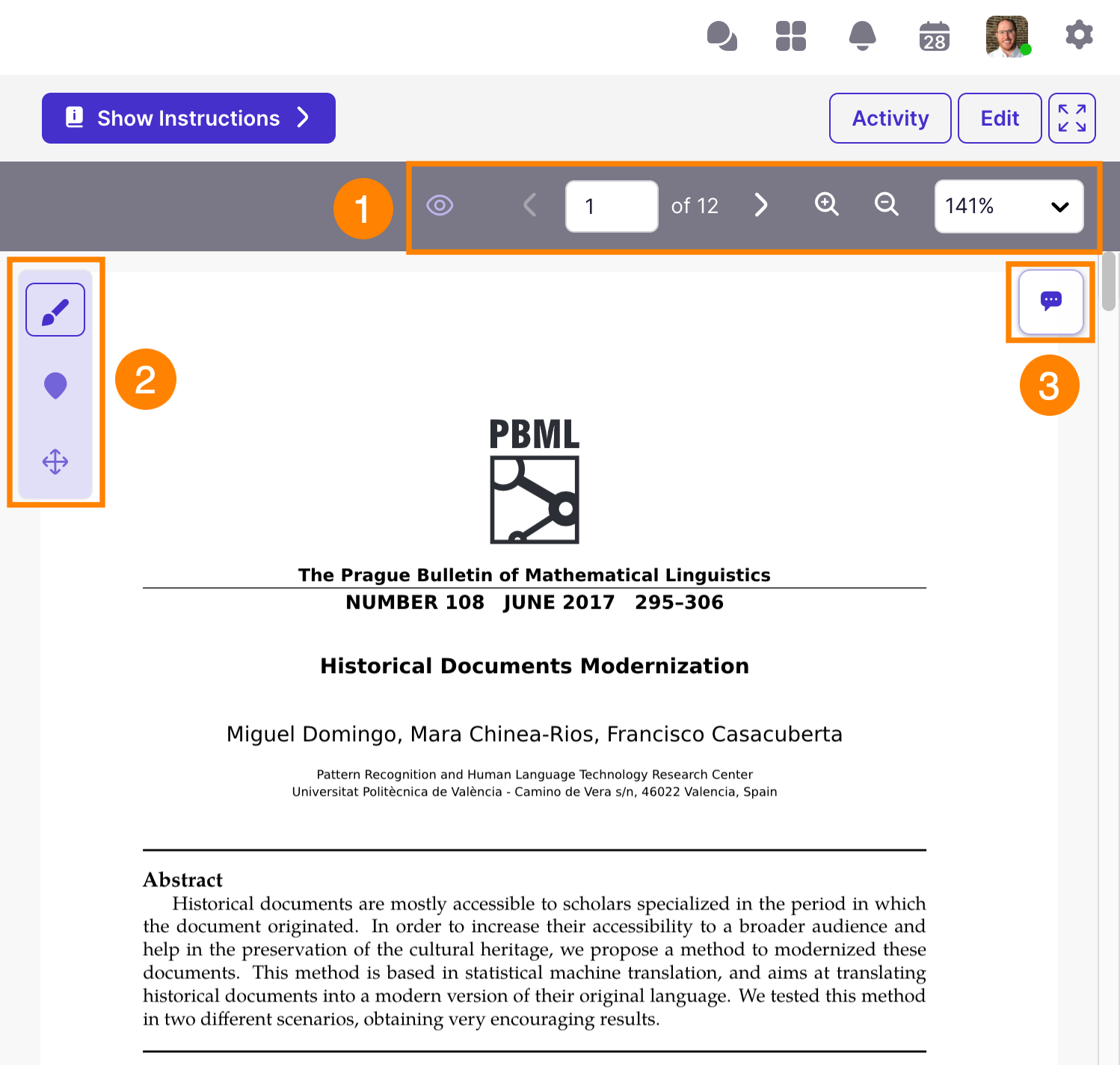 PDF Annotation: PDF View and Controls