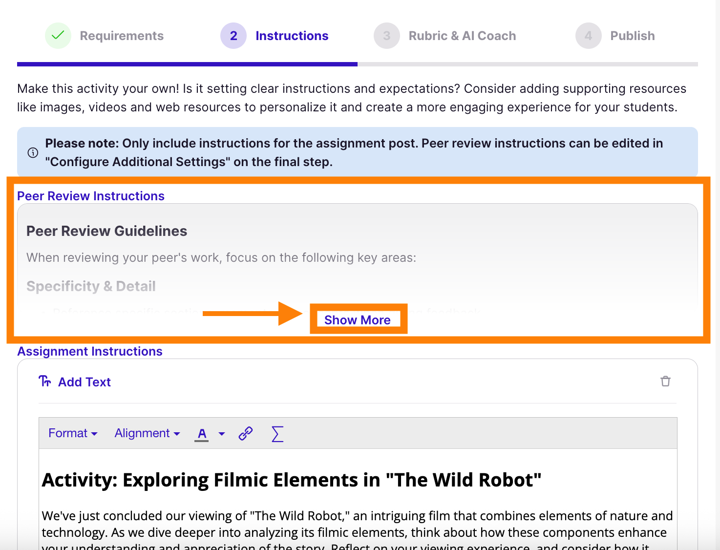 Viewing peer review guidelines