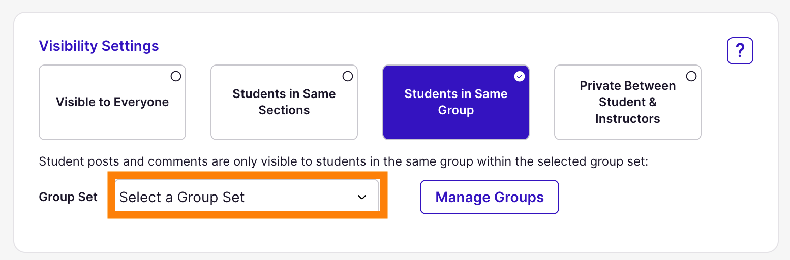Select a Group Set