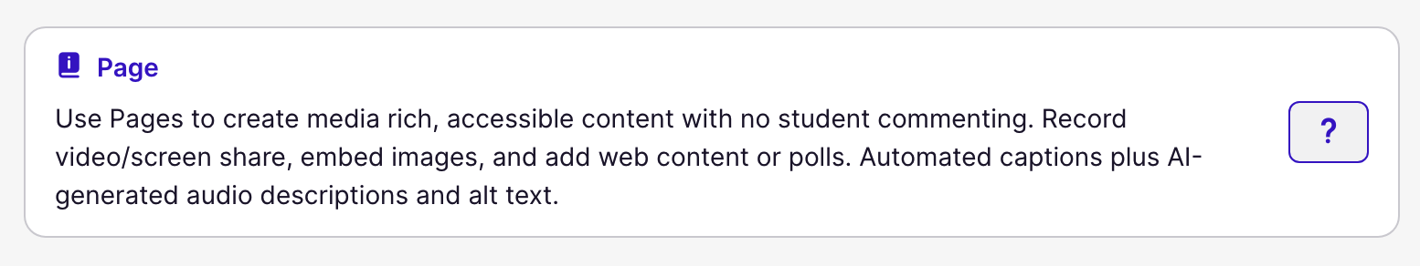 Page option in component picker