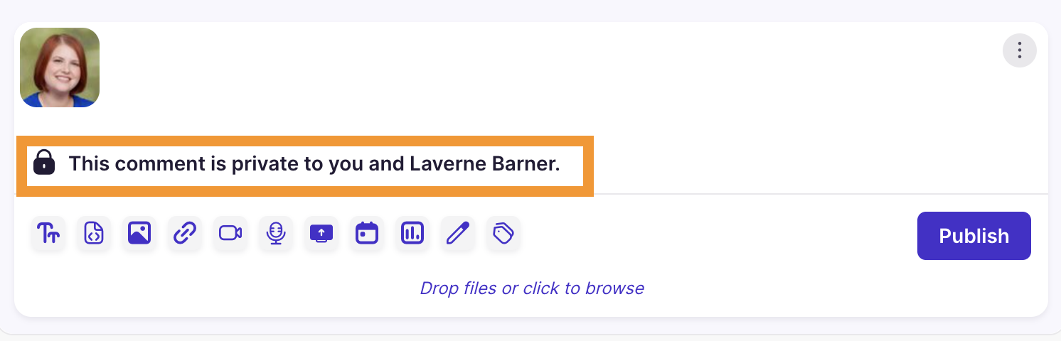Lock icon with message confirming privacy