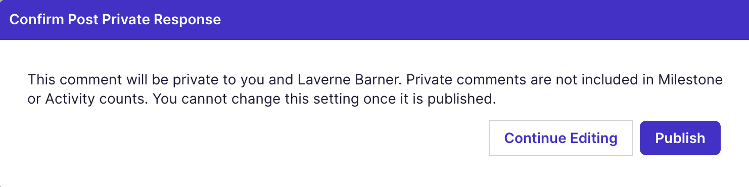 Confirm Post Private Window