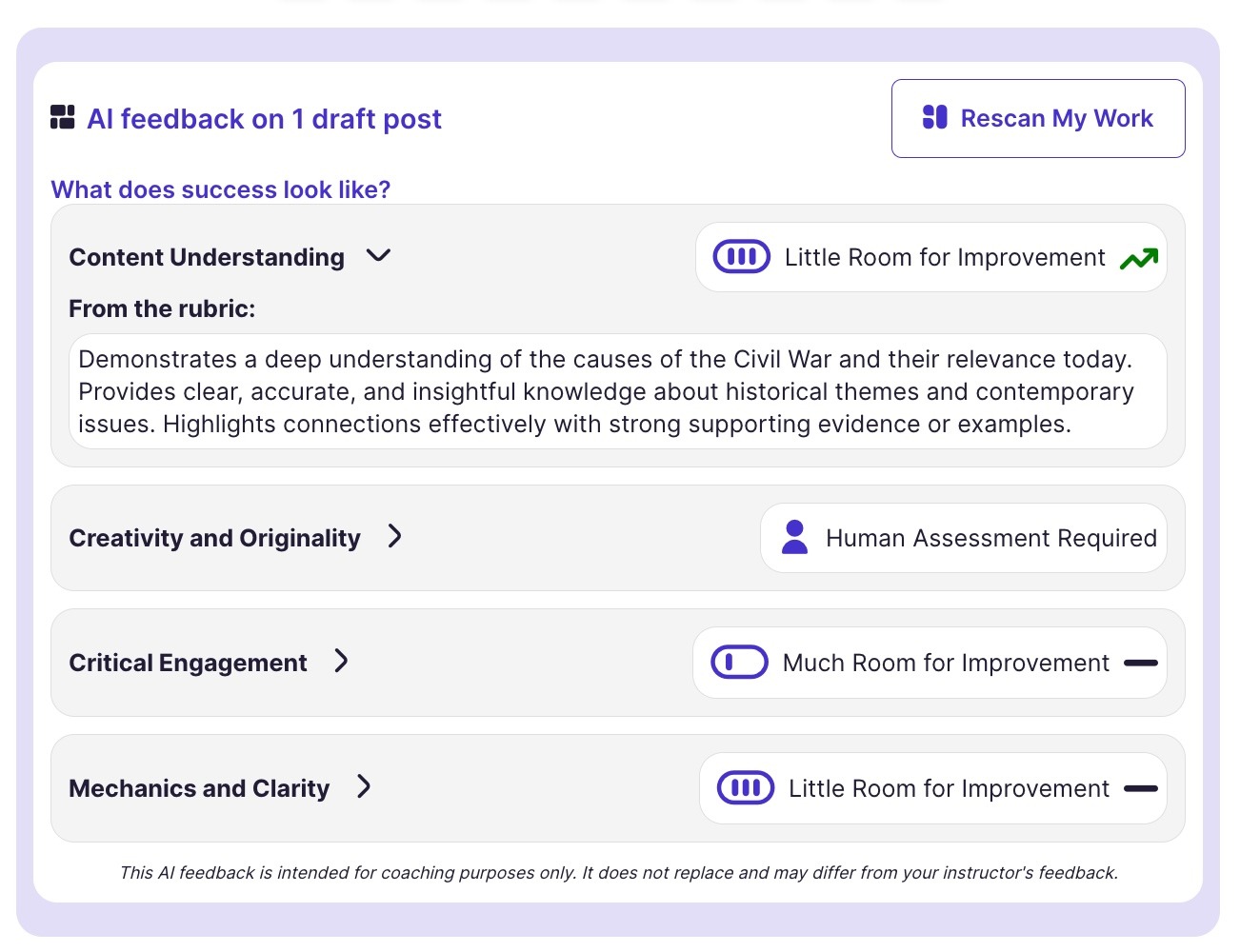 Student Coaching Example