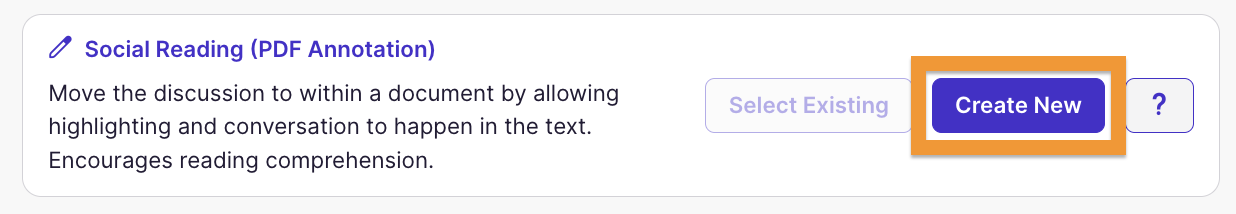 Create New button