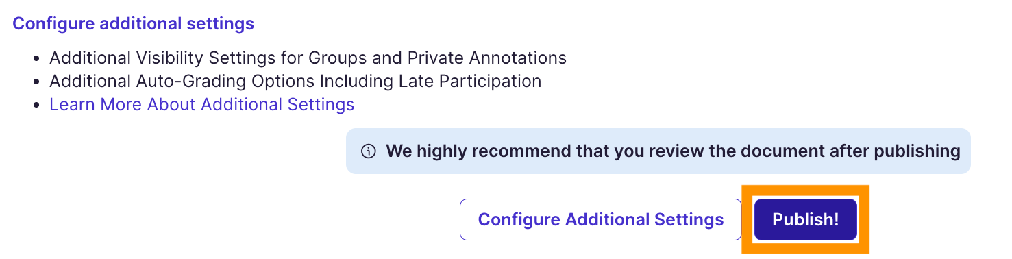 Publish button