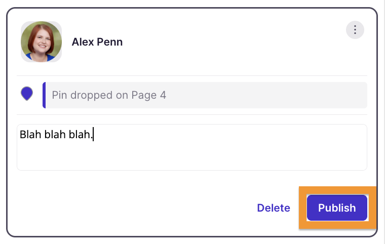 Publish button