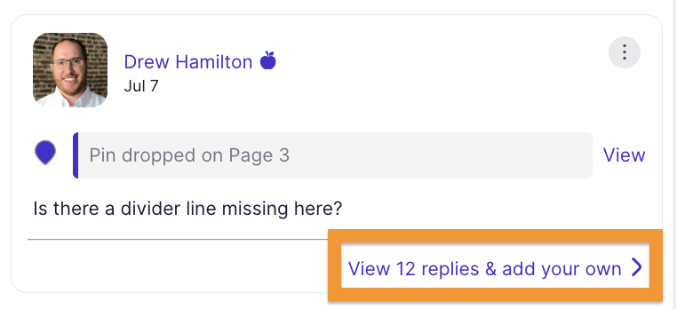 View replies and add your own